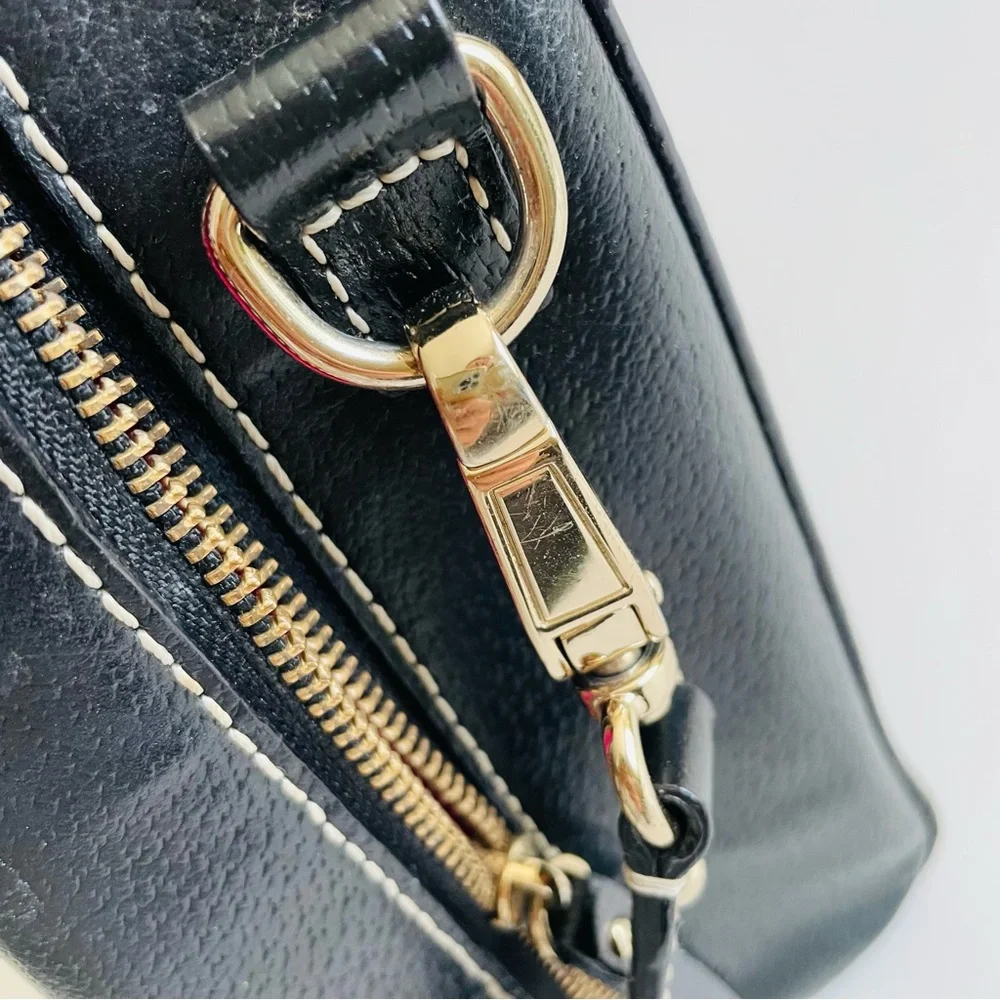 Kate Spade 100% cow leather Wellesley Alessa black small satchel